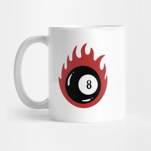 8 ball fire Mug